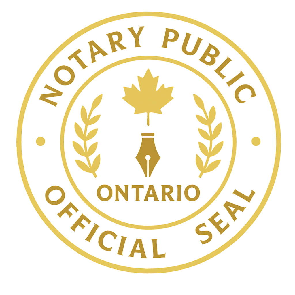 Notary Public official seal, Ontario